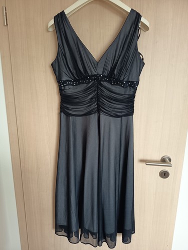 Abendkleid schwarz mit - schwarz,