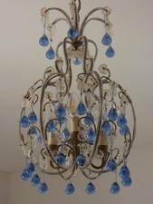 Italienischer antiker Murano Glastropfen Leuchter Lüster Deckenlampe Vintage 