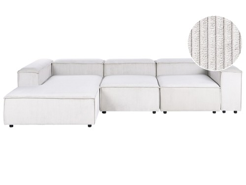Modul ecksofa cord cremeweiß - cord,