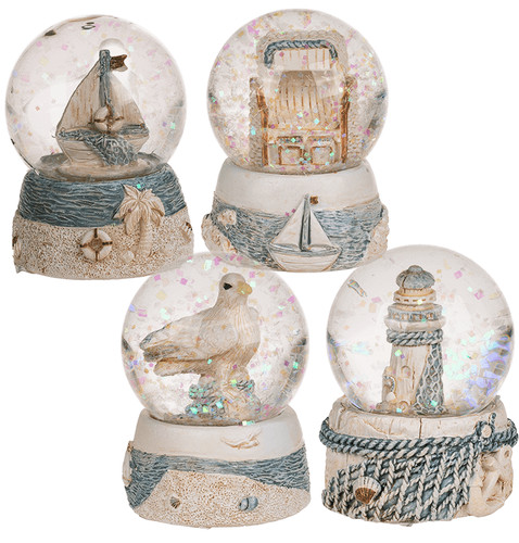 Glitterkugel maritim möwe - glitterkugel,