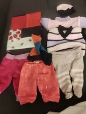 Babyborn Garnitur, Handarbeit,Hosen, Pulli, Weste, Schuhe, Schal, Decke, Mütze 