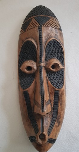 Afrikanische holzmaske - holzmaske, –