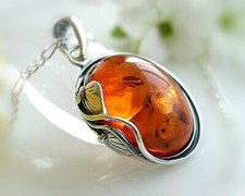 Bernstein Anhänger Silber 925