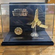 Galoob Star Wars Imperial Shuttle & Emblem 24K vergoldet Micro Machines