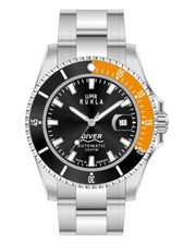 UMR RUHLA Automatic 80842 Diver orange schwarz Herren Taucheruhr Stahlband 20ATM
