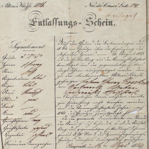 Entlassungsschein militär - entlassungsschein,