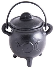 Berk Hexenkessel Sonne-Mond – Gusseisen Räuchergefäß Ø 7,5cm Ritual & Reinigung