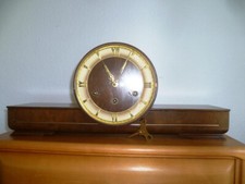 LAUFFER vintage Kaminuhr, Tisch- Schrankuhr, Westminster, voll intakt