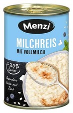 Menzi Milchreis 400 g Dose Vegetarisch  Zuckerreduziert