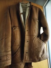 Herren Winter Lederjacke mit Fellfütterung (Lammfell ?) Gr. L-XL