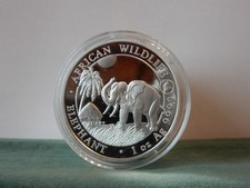 Republic Somali 2017 Elefant Privy Hahn   1oz Silber Unc. Somalia