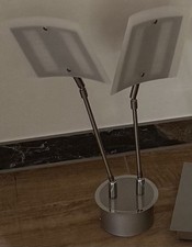 LED Decken- und Stehlampe aus gebürstetem Edelstahl  Dimmbar