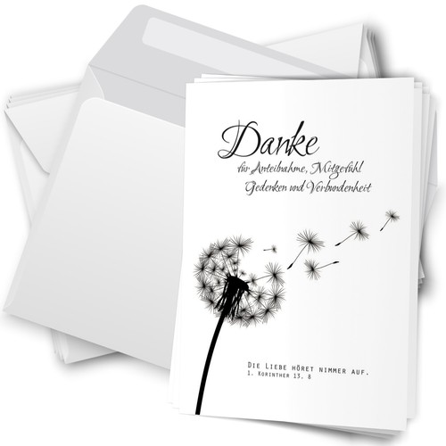 Trauer danksagungskarten - trauer,