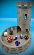 Dice Tower im Burg Design für Tabletop-Spiele - 3D gedruckt