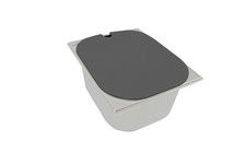 Edelstahl Spülbecken mit Abdeckung - Anthrazit  Camping 325x265x100 mm Wohnmobil