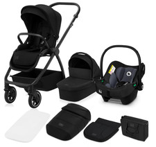 LIONELO MERIL 3-in-1 Multifunktionaler Kinderwagen Bis zu 22 kg Schwarz