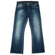 LTB Herren Jeans Hose Bootcut low Rise Flare stretch Schlag 48 W32 L28 used blau