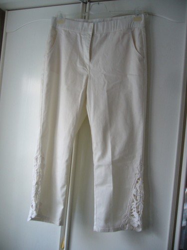 Creation wollweiße hose - l,,