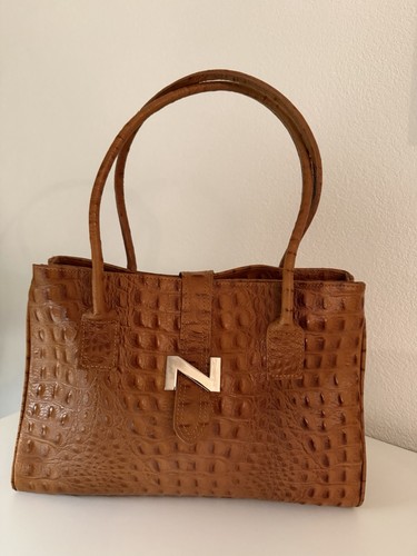 Damen leder shopper braun - leder,