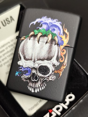 Zippo skull claw design - skull,