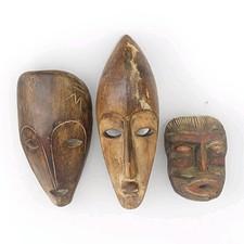 Holzmasken Set Wandmasken