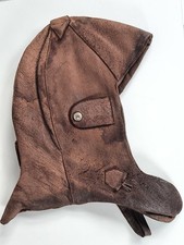 Alte Fliegerhaube, Fliegermütze, Fliegerkappe aus Leder