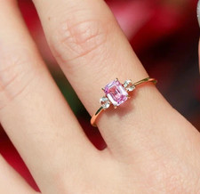 14K Gelbgold Solitaire Ring