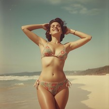 Dame Frau Model Vintage Retro