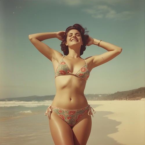 Dame frau model vintage - model,