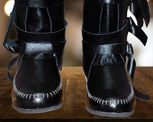 Leder lang stiefel - lang,