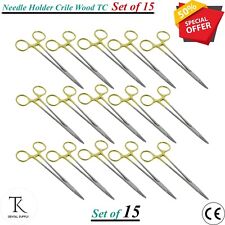 Dental Chirurgischer Nadelhalter Pinzette Crile Holz TC Labor Instrumente Neu