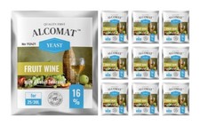 10 x Weinhefe Alcomat Fruit Yeast HAT High Alkohol Hefe 16% Gärhefe brauen TOP!