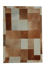 Leder Teppich Patchwork
