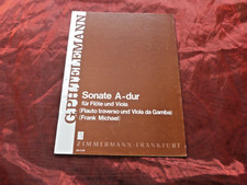 TELEMANN Sonate A-dur Noten für Flöte Viola (Frank MIchael)