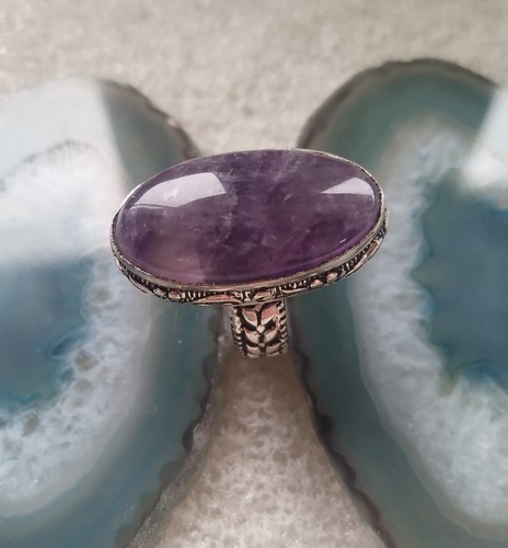 Silber ring mit eingefasstem - ring,