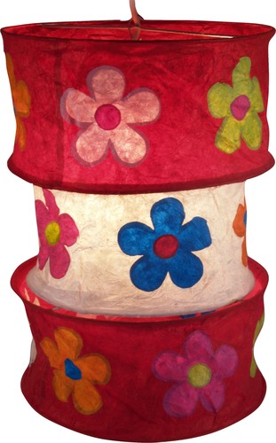 Runde boho papier hängelampe - runde,