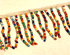 45mm Glasperlen Fransenborte Fransen 9 Meter Mehrfarbig