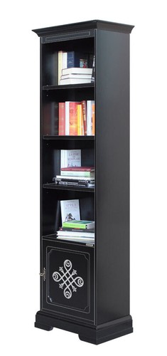 Schwarzes bücherregal - schwarzes,