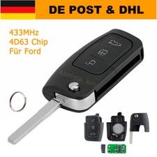 Auto Funk Schlüssel 433 Mhz Für Ford Focus Fiesta Mondeo Galaxy Kuga + 4D63 Chip