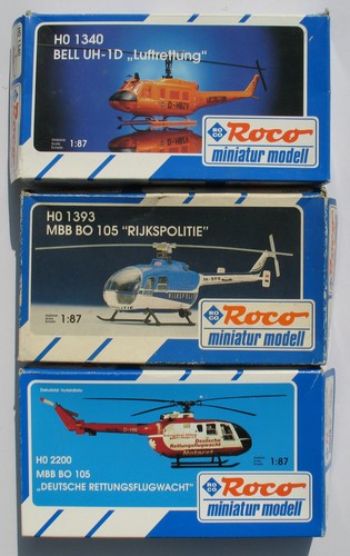 Roco hubschrauber bell - 3x,