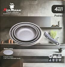 Neumann Pfannen-Set 4 Tlg | 20+24+28 Cm | Pfannenset mit abnehmbarem Griff
