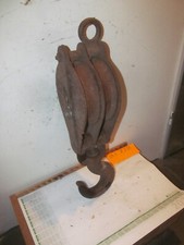 großer Kran Haken Umlenkrolle mit 2 Rollen Flaschenzug Gesamtlänge 70cm lang SR2