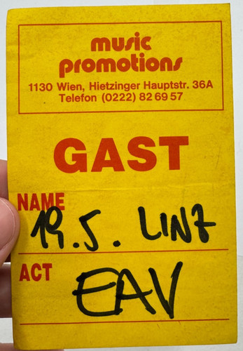 Eav backstage pass - eav,