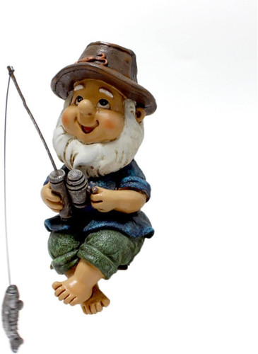 Gartenfigur angler zwerg - gartenfigur,