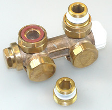 HEIMEIER MULTILUX 4 ANSCHLUSSARMATUR 3/4" x 1/2" DG / ECK HAHNBLOCK V-EXACT II