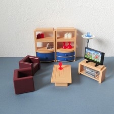 Playmobil Wohnzimmer - Möbel Fernseher Lampe Zubehör Modernes Wohnen