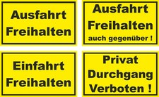 Ausfahrt Freihalten Aufkleber