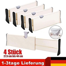 Schubladentrenner Verstellbar 4er-Set Schubladen Ordnungssystem für Schublade DE