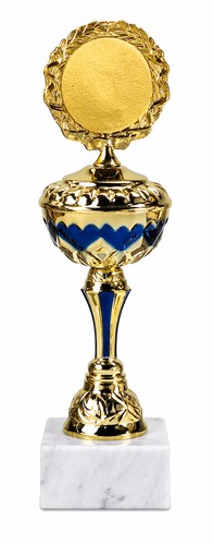 Pokal trophäe gold - 🏆, gold-blau