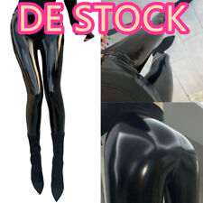 DE!Damen Lack Leder Skinny Hose Lang Stretch Glänzend Strumpfhose Pantyhose